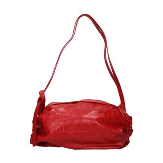 Jil Sander Shoulder Bags, female, Red, Size: ONE SIZE Leather Shoulder Bag