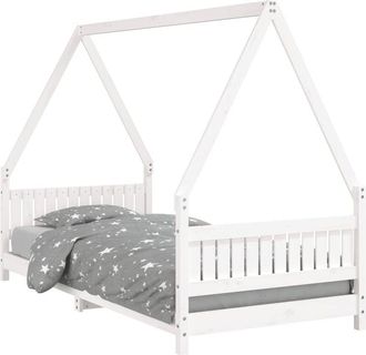 vidaXL Vidaxl - Estructura de cama para niños madera de pino blanco 90x200 cm