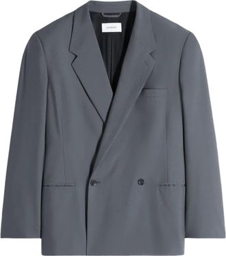 Christophe Lemaire Double-Breasted Tailored Jacket with Notched Lapel