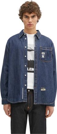 Evisu Daicock Print Denim Shirt - Heren - Spijkeroverhemden - Blauw - L - Denim - Overhemden