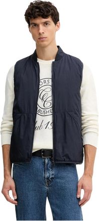 Benetton Zip Quilted Gilet - Heren - Bodywarmers - Blauw - M - Leer - Jassen