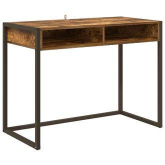 vidaXL Scrivania Quercia Fumosa Legno Ingegnerizzato 100 X 50 X 75 Cm Vidaxl