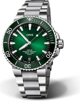 Oris Aquis Date Calibre 400 Automatisch Horloge - unisex - Horloges - Groen - ONE Size - Accessoires