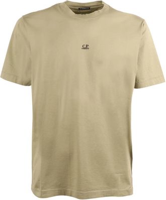 C.P. Company T-Shirt - Heren - T-shirts - Beige - M - Katoen - Tops