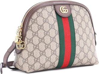 Gucci Ophidia Dome GG Coated Canvas Small shoulder bag - Marrone