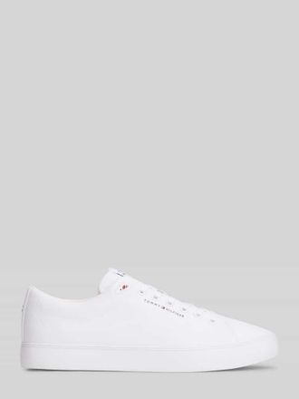 Tommy Hilfiger Sneaker aus reiner Baumwolle mit Logo-Stitching in Weiss, Gr&ouml;&szlig;e 41