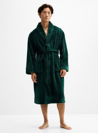 Le 31 Mens Ultra-soft herringbone bathrobe