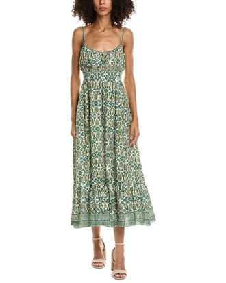 Max Studio Double Spaghetti Strap Midi Dress