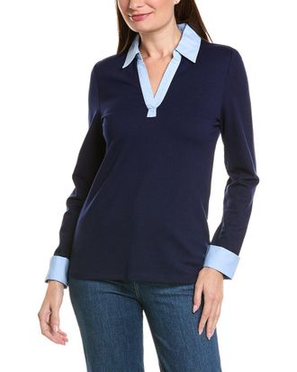 Jones New York Twofer Top Serenity Knit Pullover