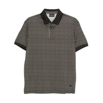 Emporio Armani Tops, Heren, Veelkleurig, L, Katoen, Polo shirt van een katoenmix