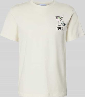 Manuel Ritz T-Shirt mit Motiv und Rundhalsausschnitt in Offwhite, Gr&ouml;&szlig;e XXL