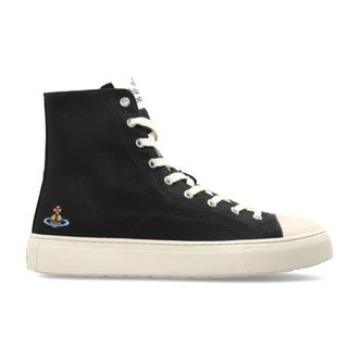 Vivienne Westwood Sneakers, male, Black, Size: 11 US Plimsoll High Sneakers