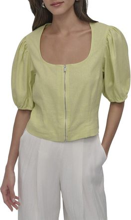 DKNY Dkny Linen-Blend Top