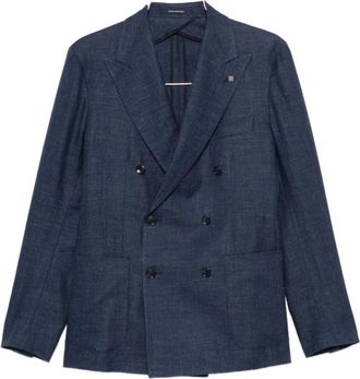 Tagliatore Montecarlo Double-Breasted Blazer - Heren - Business blazers - Blauw - 3XL - Kostuums