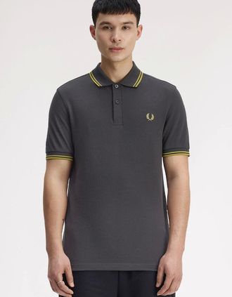 Fred Perry Mens Fred Perry Twin Tipped Polo Shirt - Black - Size: 42