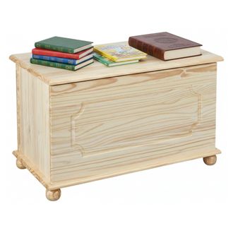 Dmora Banc Conteneur, En Pin Massif Coloris Naturel, 89x47x53 Cm - Dmora