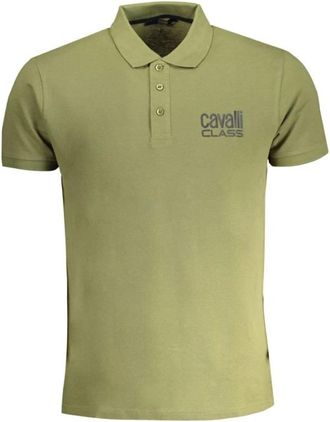 Cavalli Polo Shirt - Heren - Polos - Groen - XL - Katoen - Tops