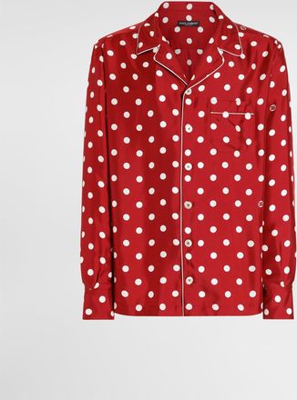 Dolce & Gabbana Polka Dot-print Silk Twill Vanity Shirt - Man Shirts Multicolor 37