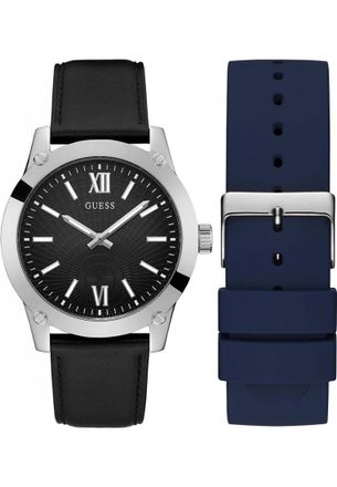 Guess GW0630G1 Mens Crescent Watch and Strap Gift Set - Black - One Size