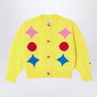 Bobo Choses Yellow cardigan with inlay