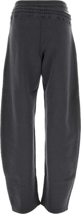 The Attico Womens Dark Grey Cotton Joggers Exterior: Pantaloni Trousers