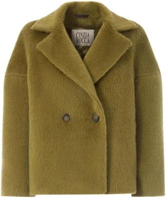Cinzia Rocca Stijlvolle Jas voor vrouwen - Dames - Blazers - Groen - XL - Jassen