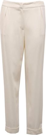 Fabiana Filippi Rechte broek - Dames - Straight fit broeken - Wit - M - Broeken