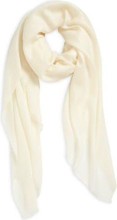 Vince Cashmere Fringe Cashmere in Optic White at Nordstrom Rack