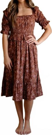 Dress Forum Montbretia Floral Midi Dress In Multi