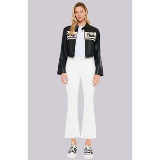 Kancan Volumina Essentials High Rise Crop Bootcut Jeans in White Wash at Nordstrom, Size 30