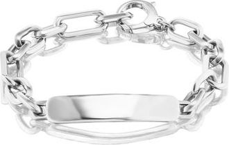 Sheryl Lowe ID Tag Chain Bracelet in Sterling Silver at Nordstrom, Size 7.5