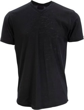 Lords of Harlech Victor Extra Fine Merino Wool V-neck Shirt in Black at Nordstrom, Size Xx-Large
