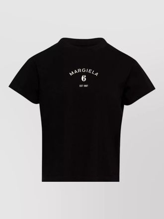 Maison Margiela crew neck top short sleeves stitching detail