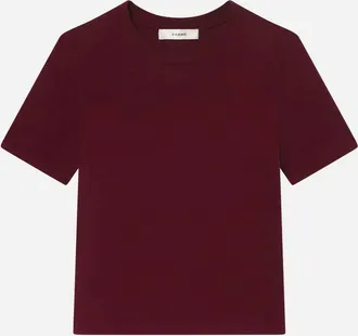 Frame Denim Womens Baby Tee In Pinot