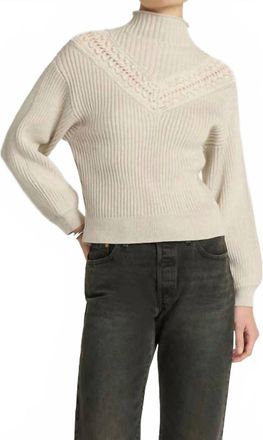 Nation Ltd Cassandra Long Sleeve Pullover In Beige