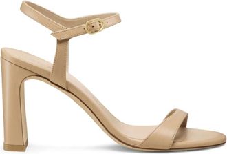 Stuart Weitzman Babette 85 - Dames - Sandalen met hakken - Beige - 40 1/2 EU - Schoenen