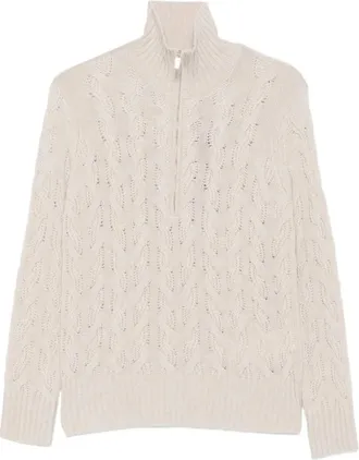 Max Mara Cable-knit Quarter-zip Sweater