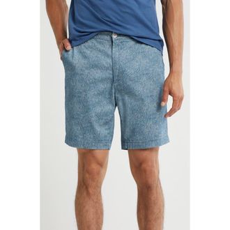 AG - Adriano Goldschmied Wanderer Print Chino Shorts in Tupelo Blue Multi at Nordstrom Rack, Size 40