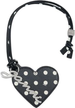 Ganni Bou Hart Spiegel Print - Dames - Sleutelhangers & Tashangers - Zwart - ONE Size - Leer - Accessoires