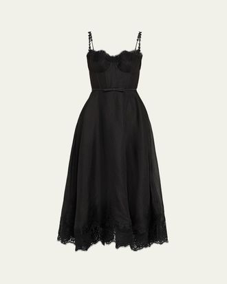 Zimmermann Lace-Trim Corset Picnic Dress