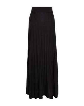 8 by YOOX VISCOSE PLEATED KNIT LONG SKIRT