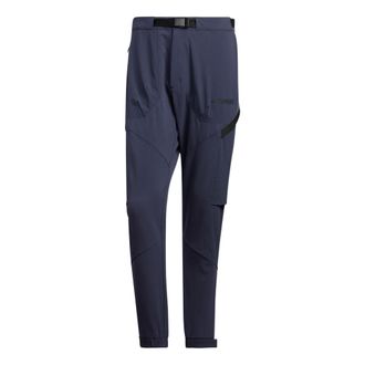 adidas Mens adidas Terrex Voyg Pants Solid Color Embroidered Logo Sun Protection Sports Pants/Trousers/Joggers Blue IC8171