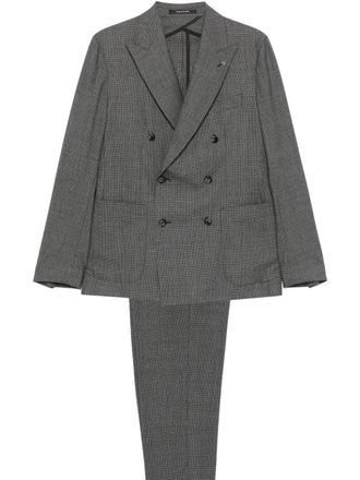 Tagliatore dogtooth-pattern suit - Black