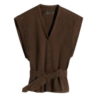 Christophe Lemaire Vests, female, Brown, Size: XS Chasuble