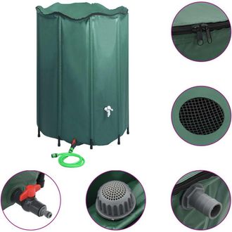 vidaXL Dep&oacute;sito De Agua De Lluvia Plegable Con Espita 1250 L Vidaxl