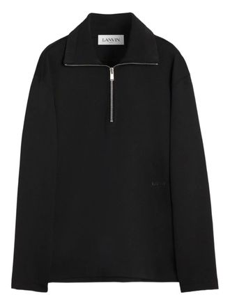 Lanvin Felpa con stampa logo - Nero