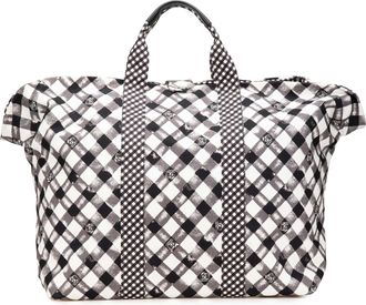 Chanel Pre-owned Womens Gingham Check Tote Bag - White Textile - One Size