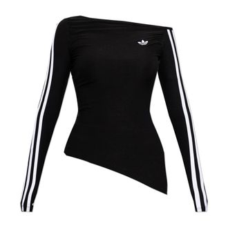adidas One Shoulder Asymmetric Top - Dames - Longsleeves - Zwart - L - Tops