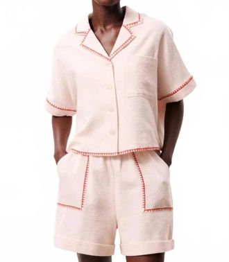 FRNCH Womens Isalya Short Sleeve Shirt In Pink