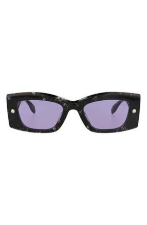 McQ by Alexander McQueen Sunglasses in Havana Havana Violet at Nordstrom Rack